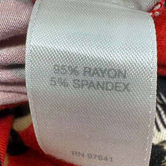 J. Jill Jersey Shift A-Line Dress Sleeveless Boatneck Red & Black Floral Sz XL - Picture 8 of 8